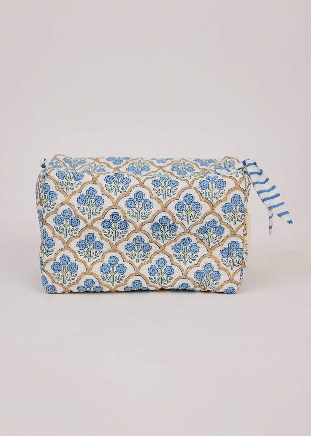 Toiletry Bag LRG | Trellis Indigo