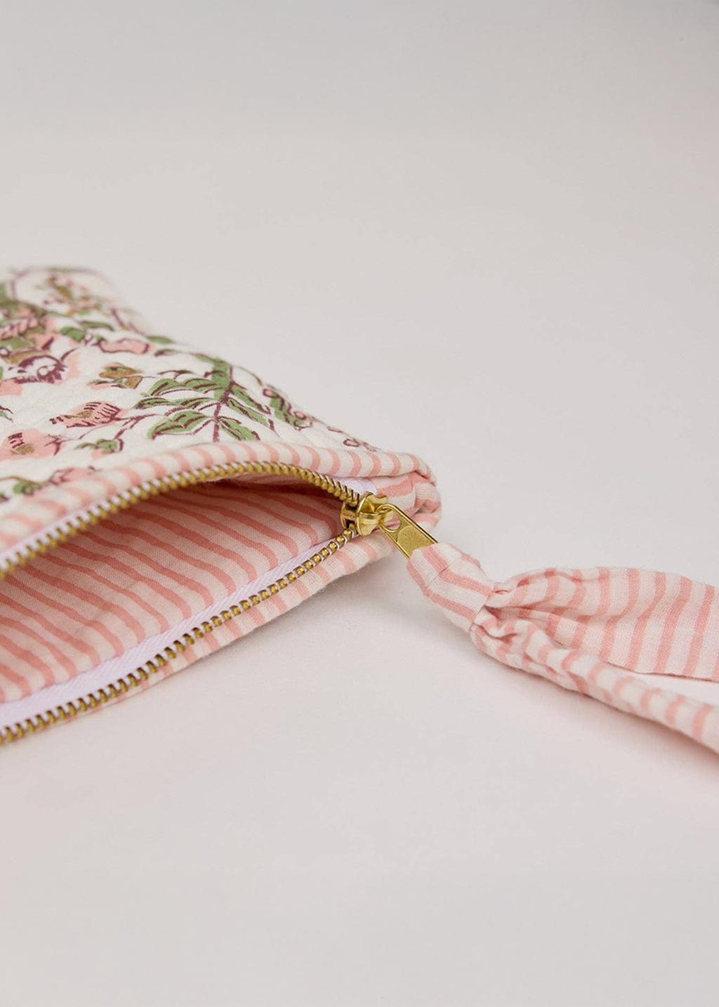 Cotton Zip Pouch Blush | Song Birds (M)