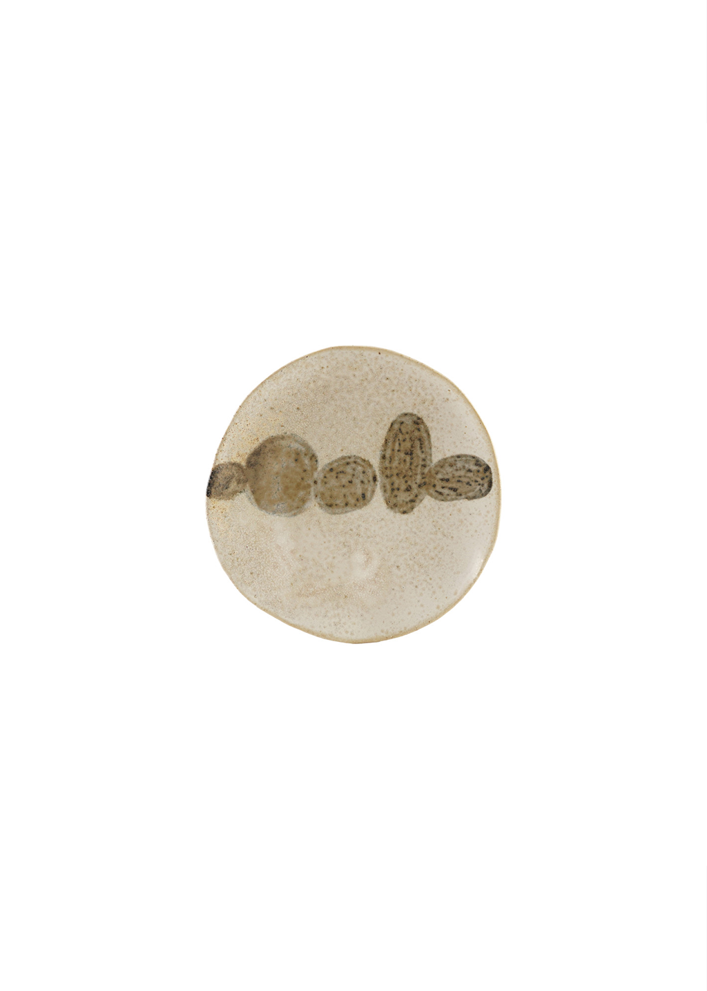 Stoneware Dish w Design | Taupe & Brown