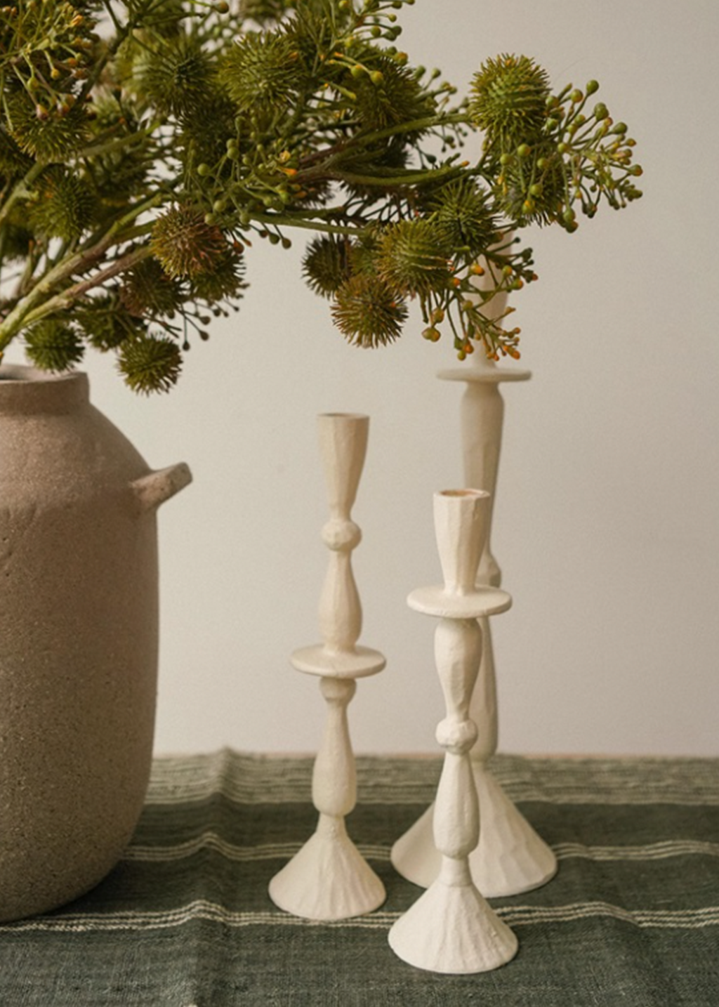 Imani Candle Holder M | Ivory