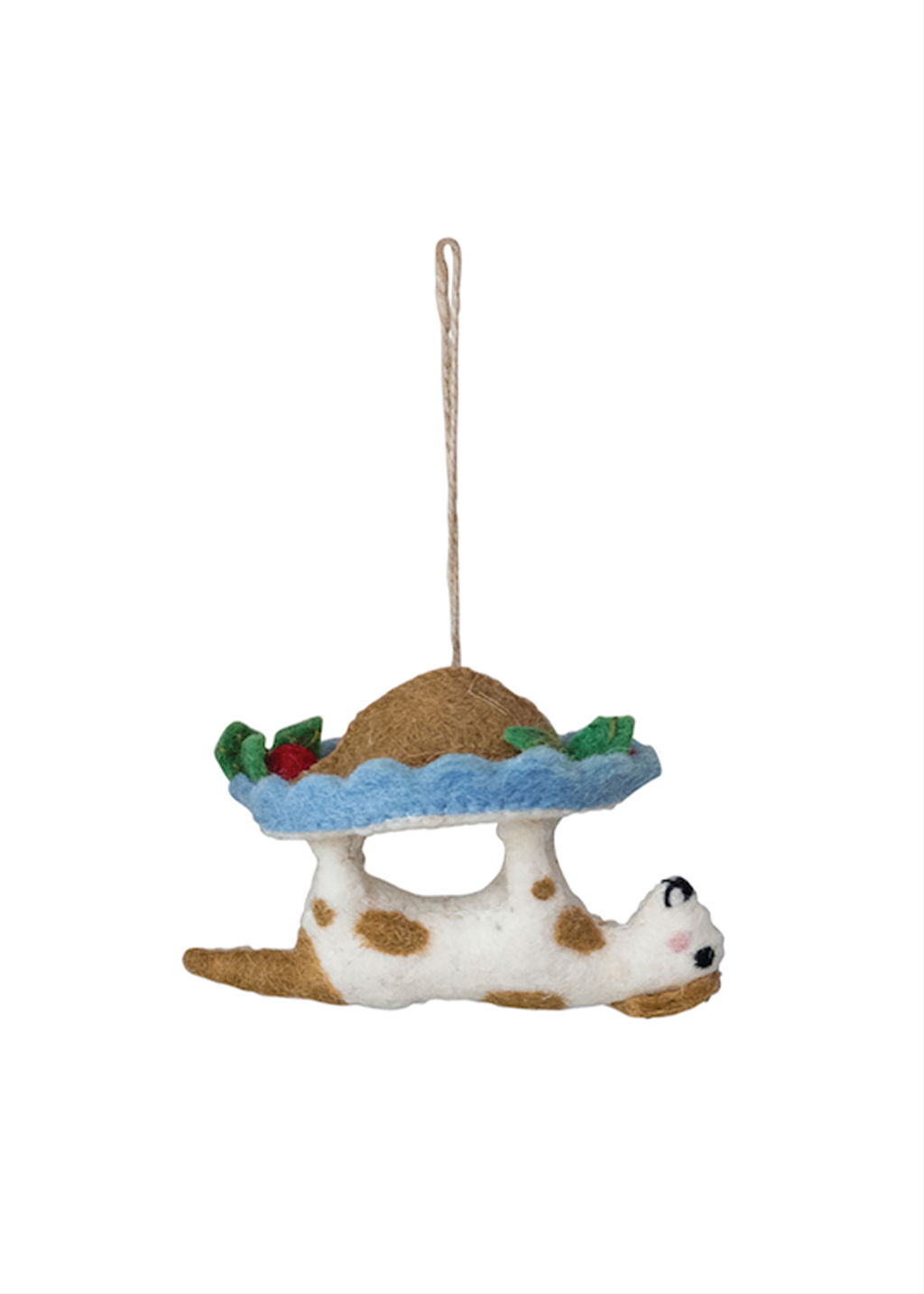 Handmade Wool Felt Turkey Dog Ornament