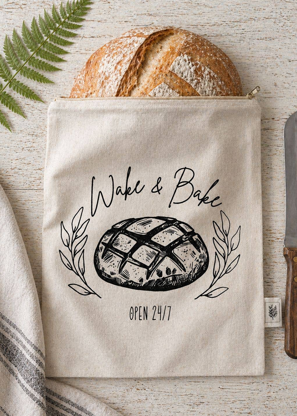 Lined Bread Storage bag | Wake & Bake