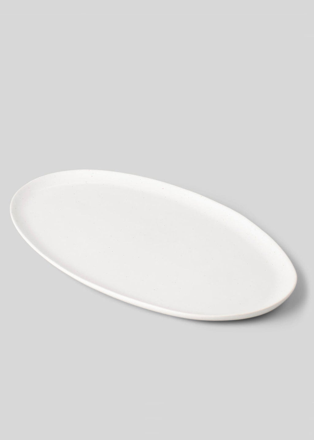 The Oval Serving Platter | Speckled White