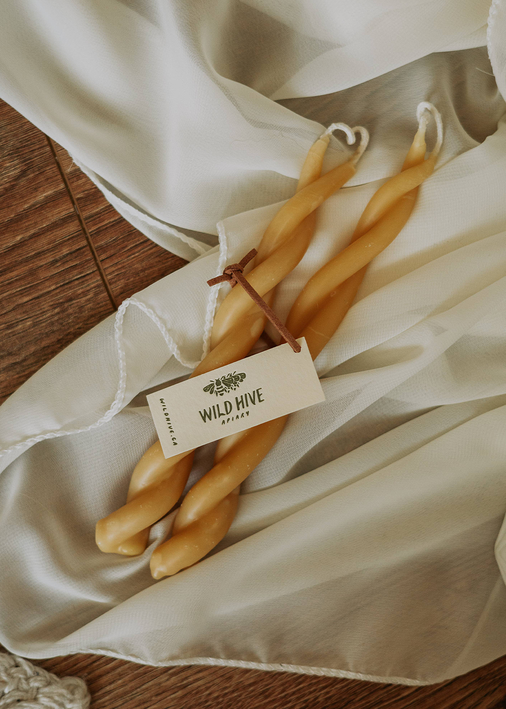 Twin Flame Beeswax Candle