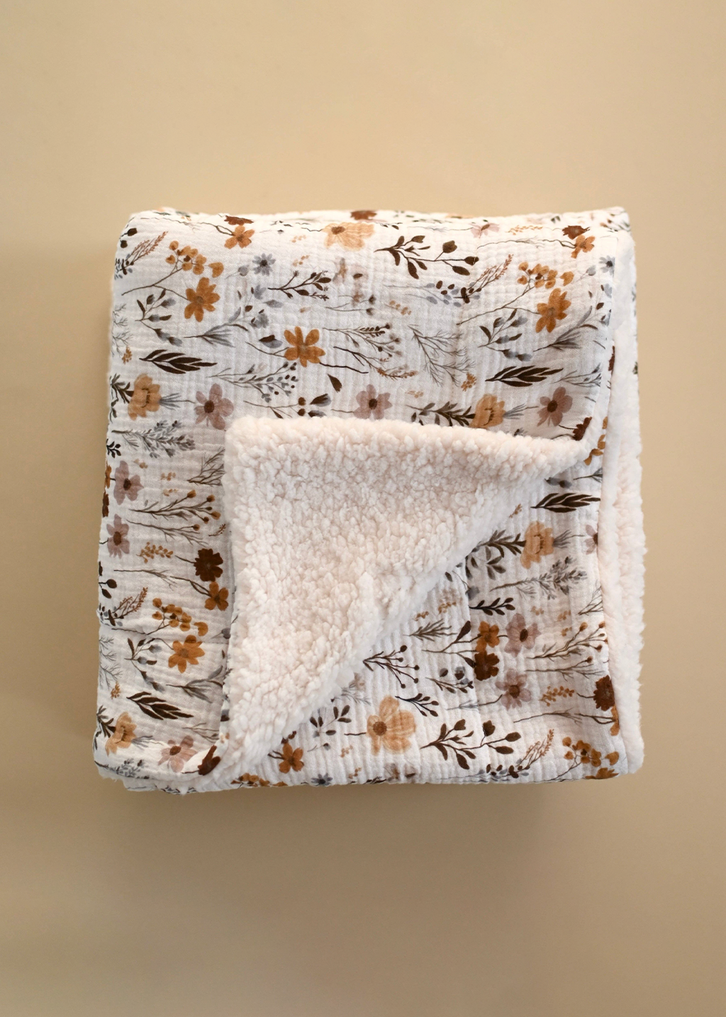 Muslin & Sherpa Blanket | Wildflowers