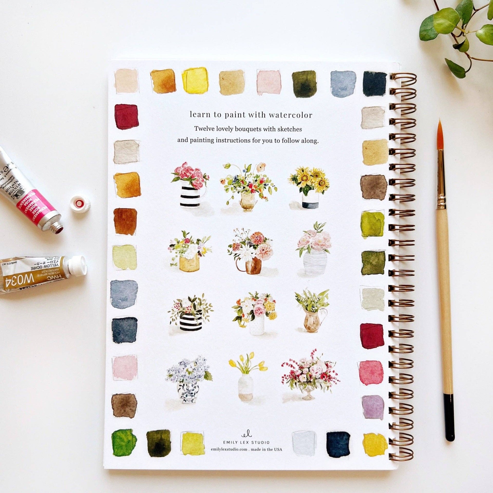 Bouquets Watercolour Workbook