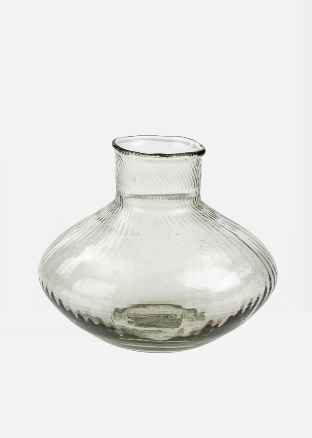 Ribbed Glass Bud Vase