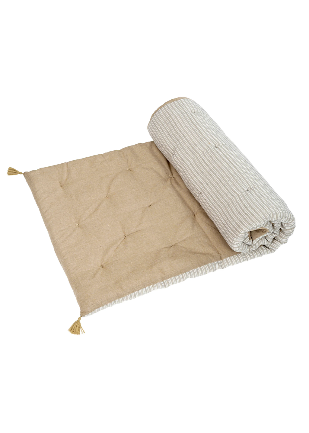 Ticking Stripe French Mattress | Sand