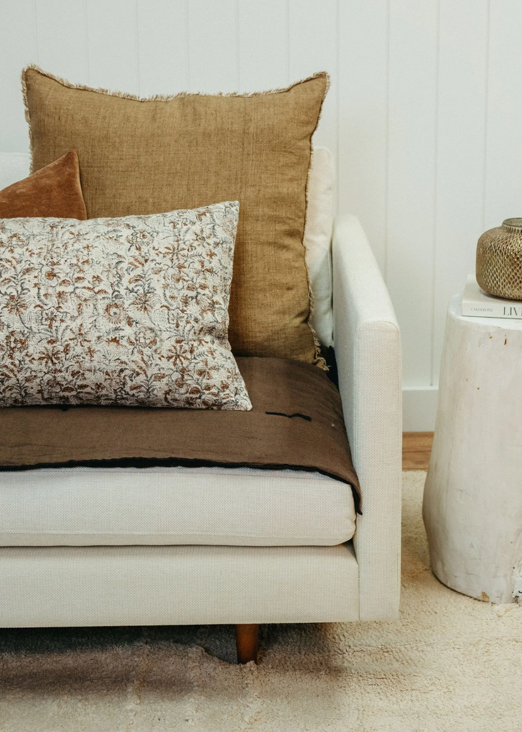 Indaba 24x24 Lina Linen Pillow | Hazelnut