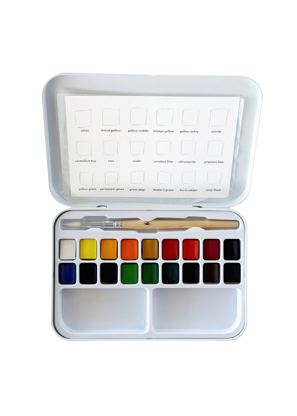 18 Colour Watercolour Paint Set & Brush