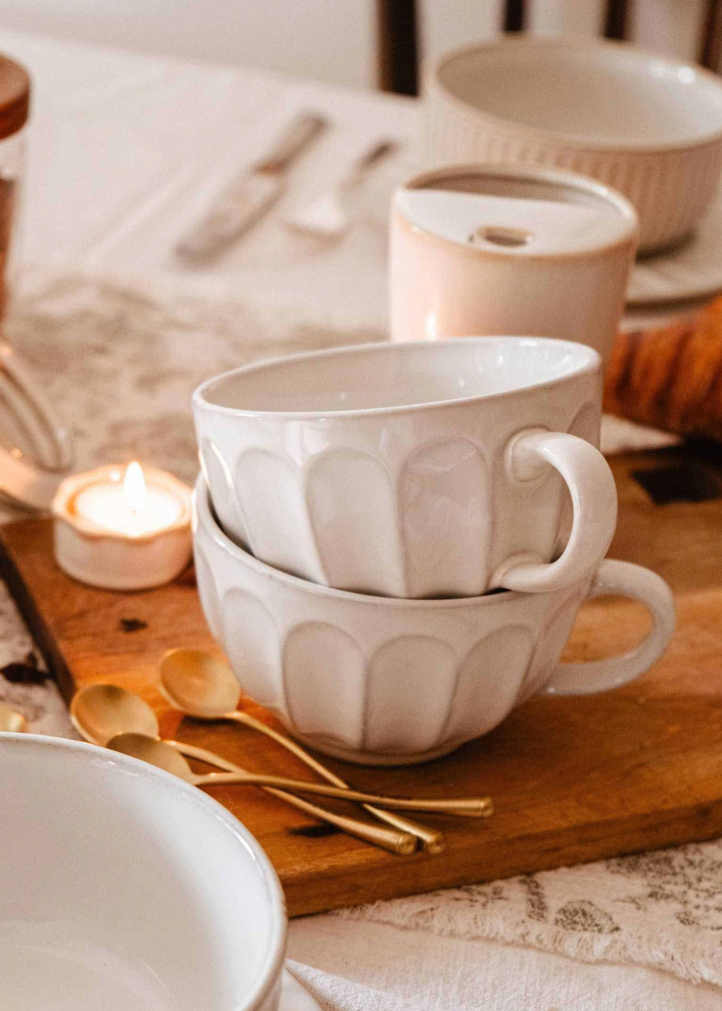 The Large Fluted Ceramic Mug