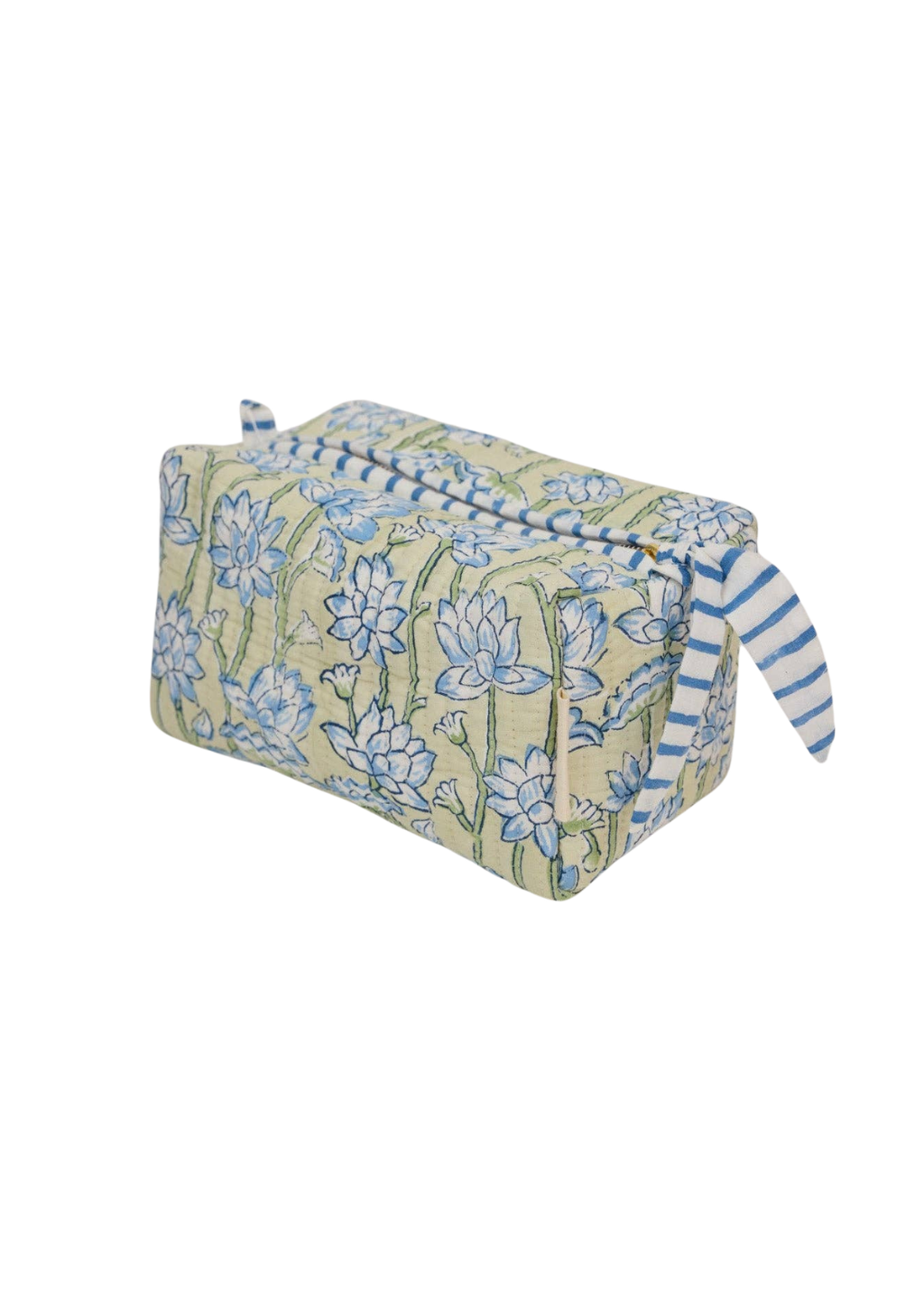 Organic Cotton Toiletry Bag MED - Lotus Indigo
