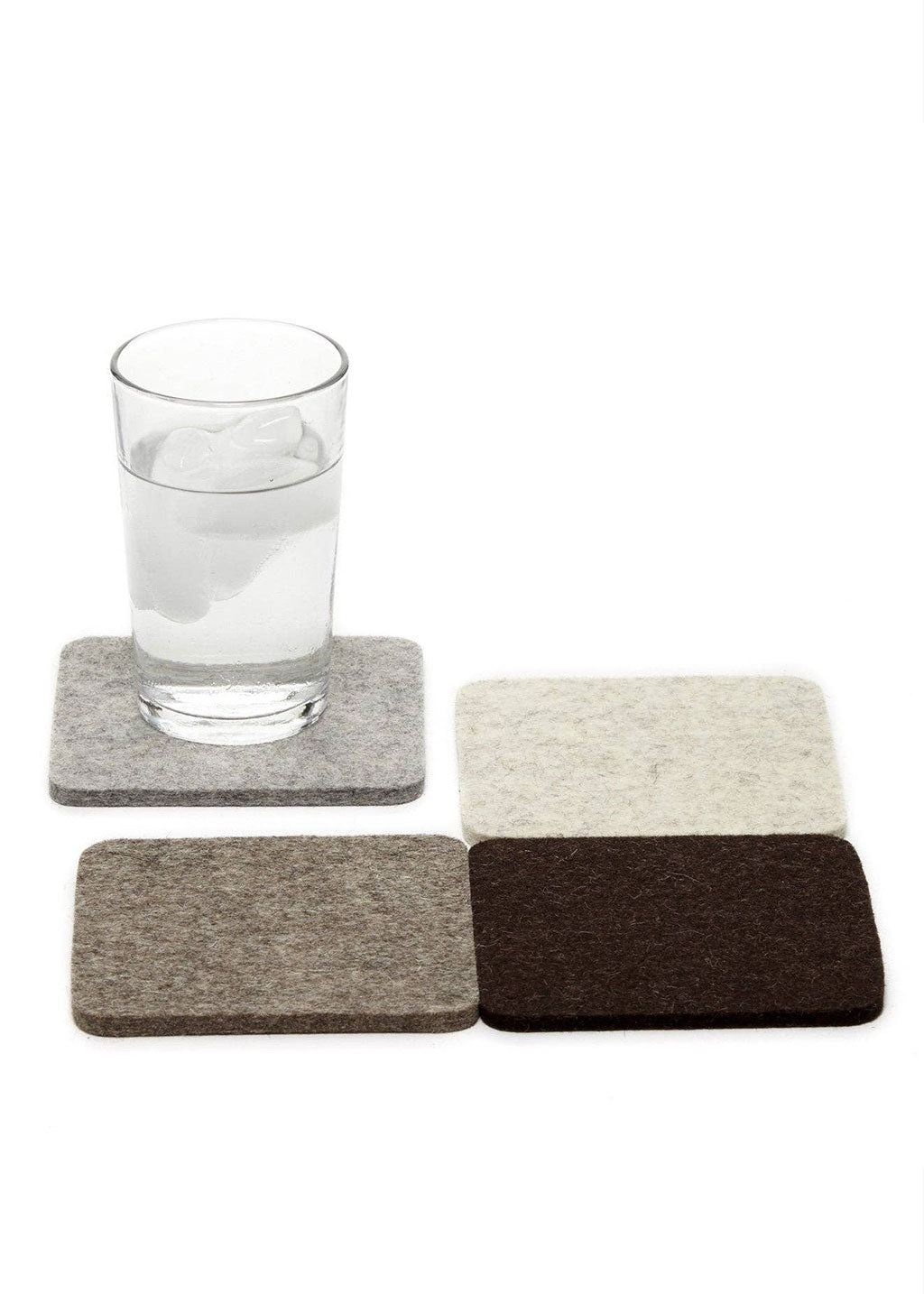 Merino Felted Square Coasters 4p