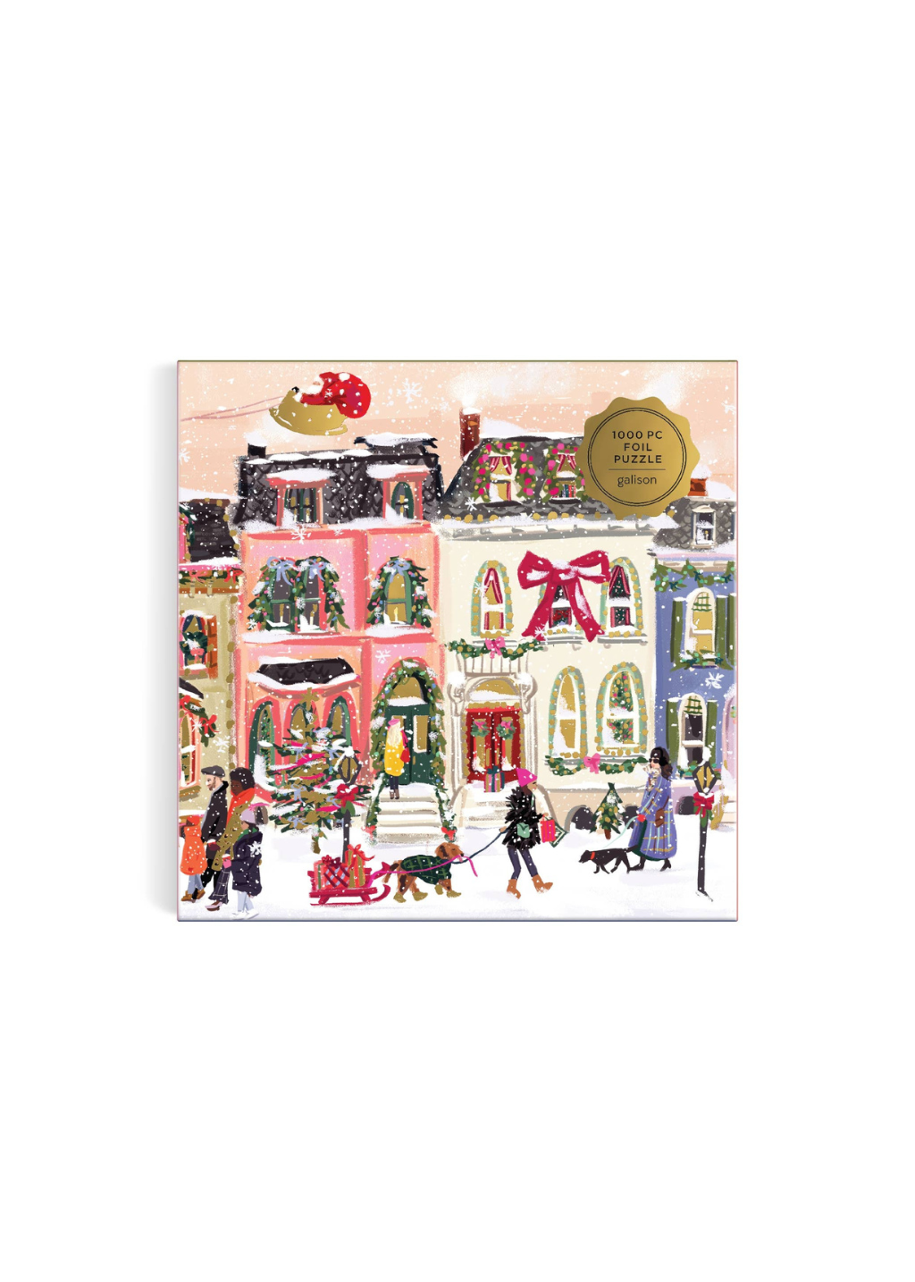 Snowfall on Main Street 1000 Piece Foil Puzzle