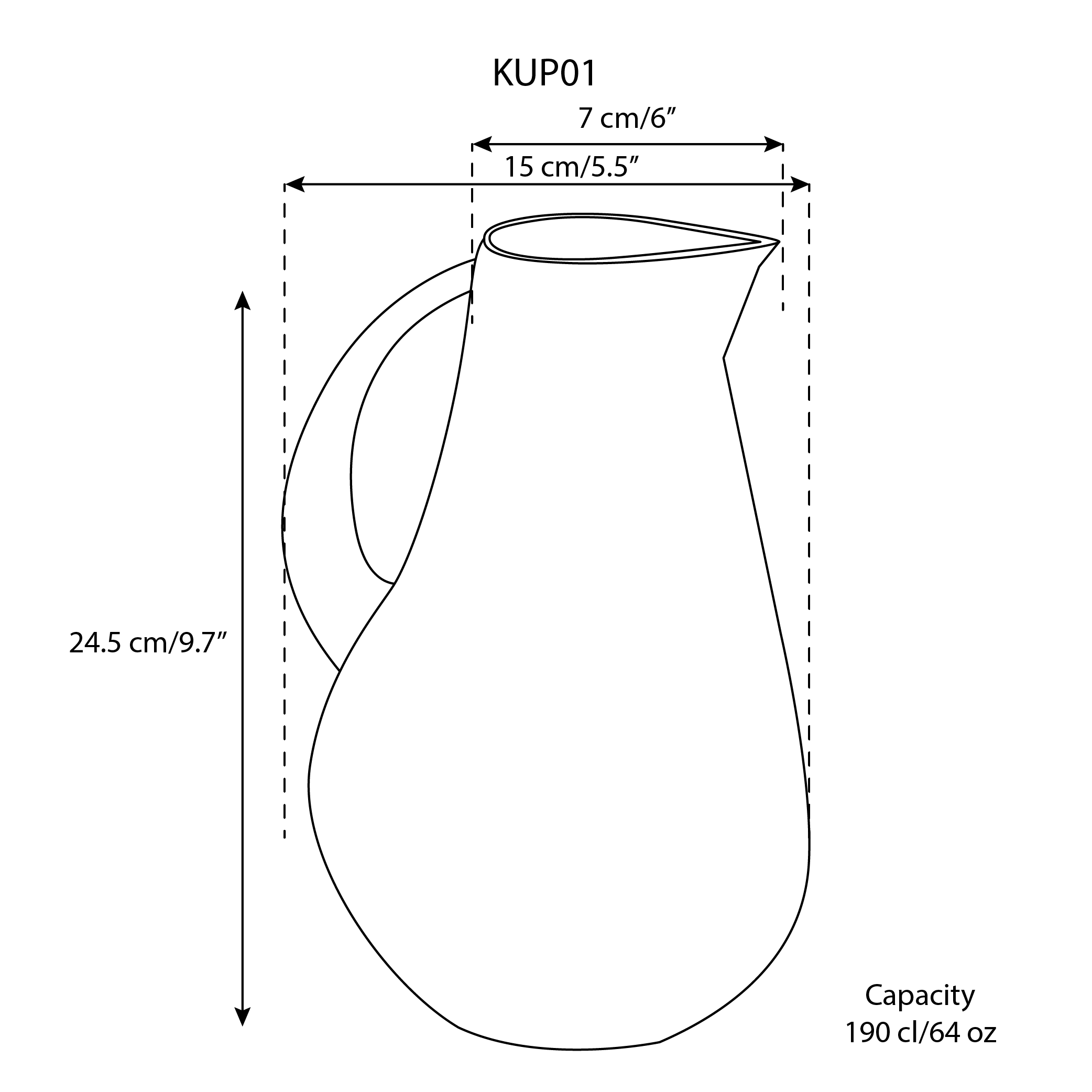 Stoneware Pitcher & Vase | Kuduo 64 oz