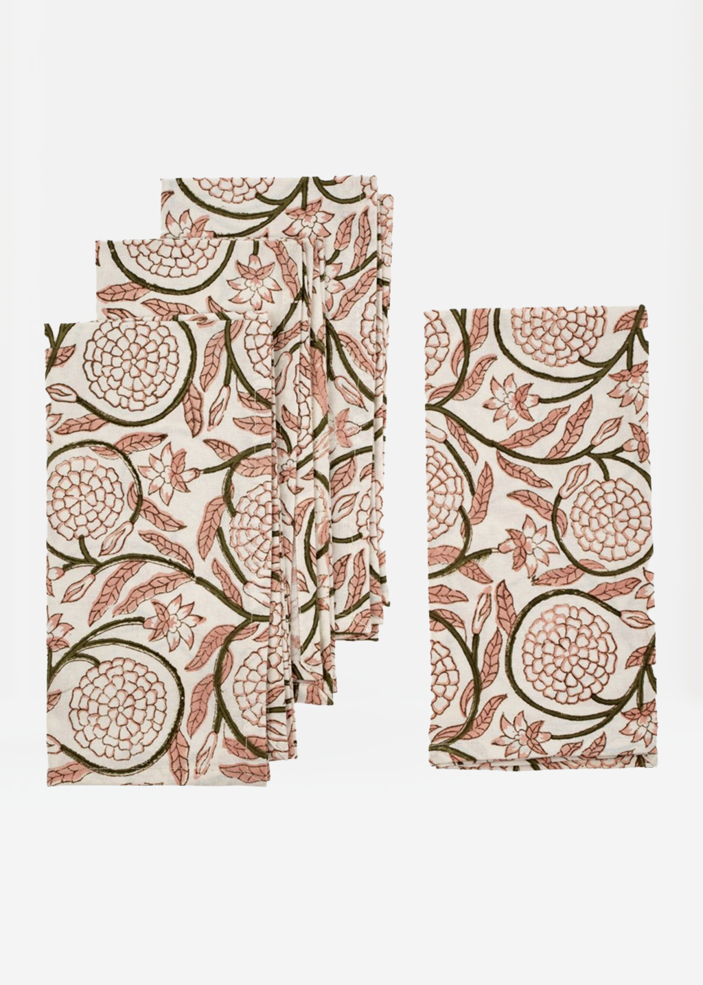 Jasmine Block Print Napkins S/4