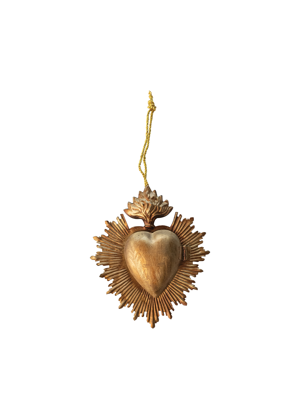 5" Sacred Heart Locket Ornament