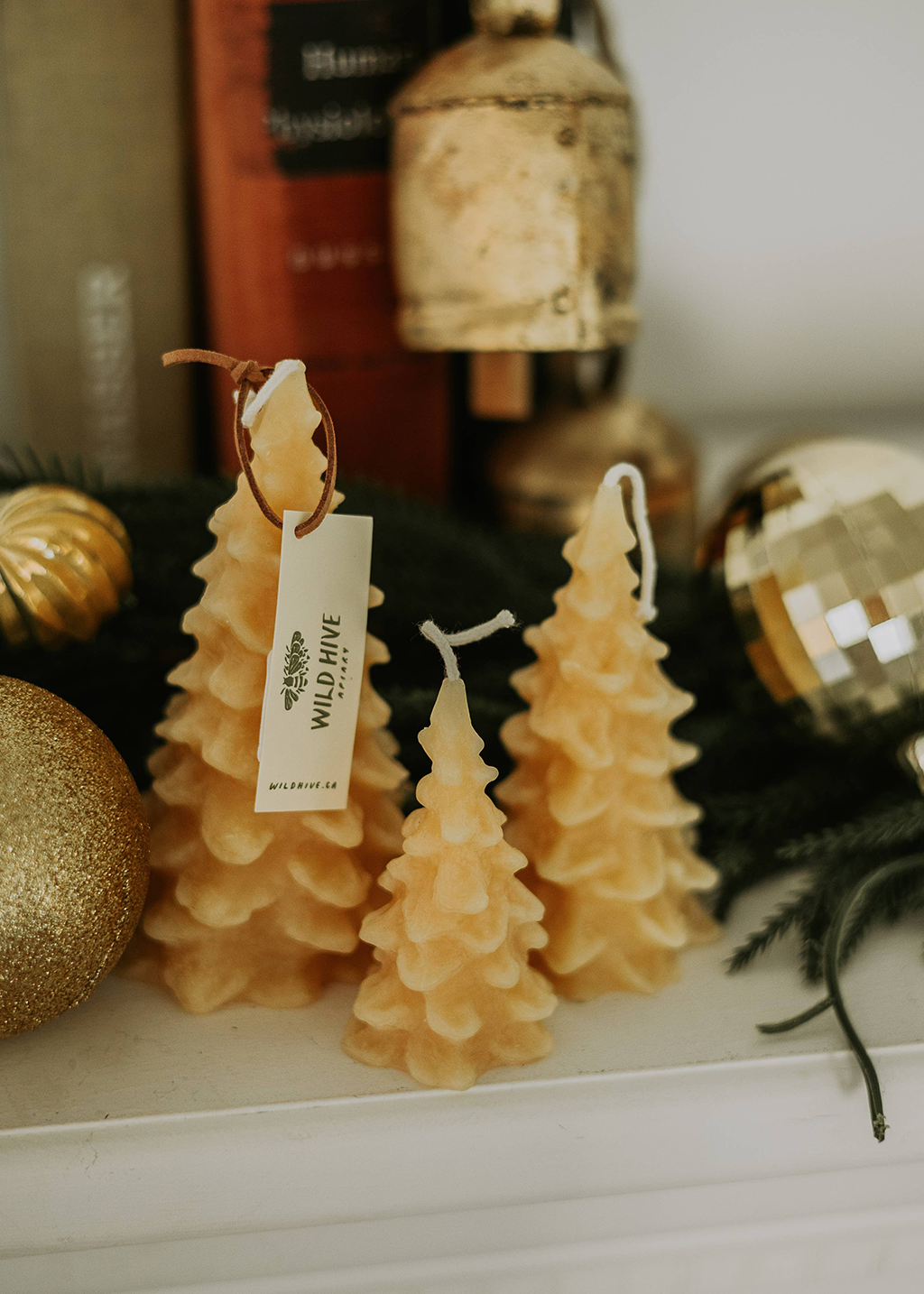 Beeswax Christmas Tree Candle | Yellow
