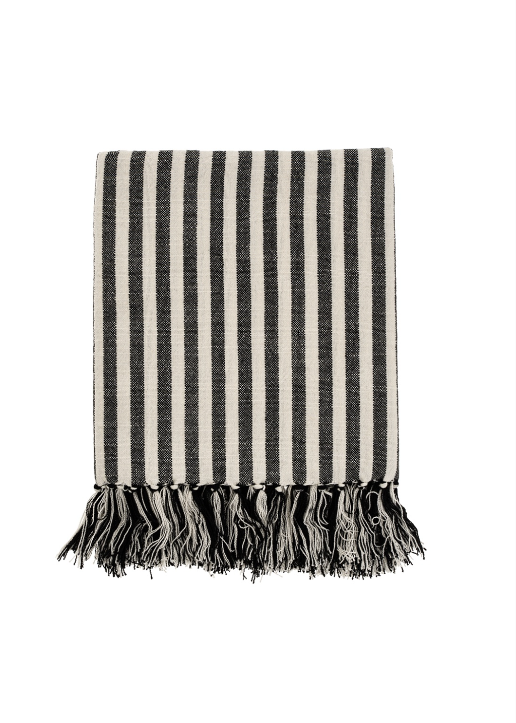 Bengal Stripe Hammam Bath Towel | Black