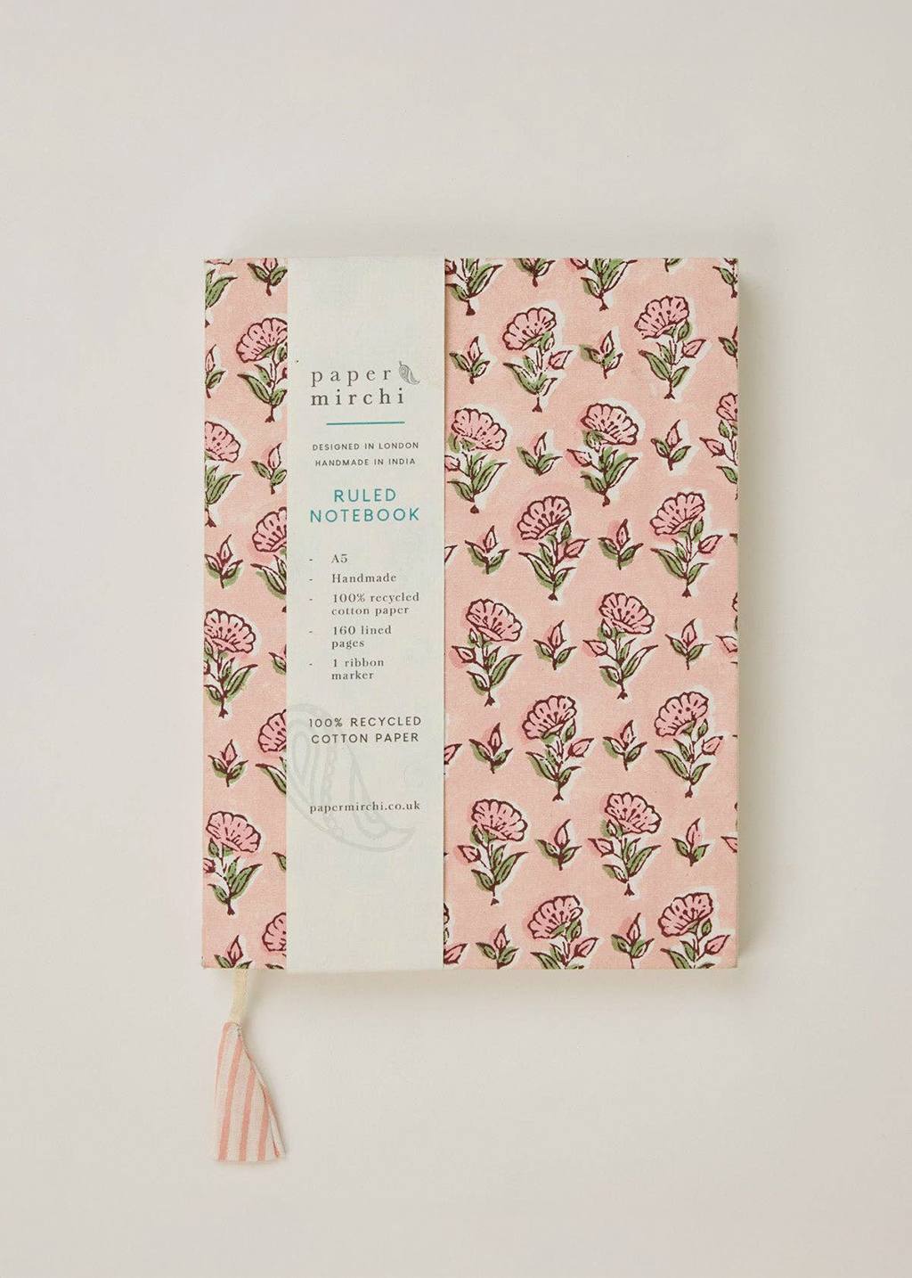 Block Printed Notebook | Ditsy Floral Blush