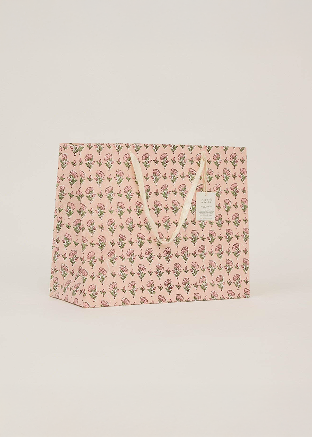 Block Print Gift Bag |  Blush Refresh (L)
