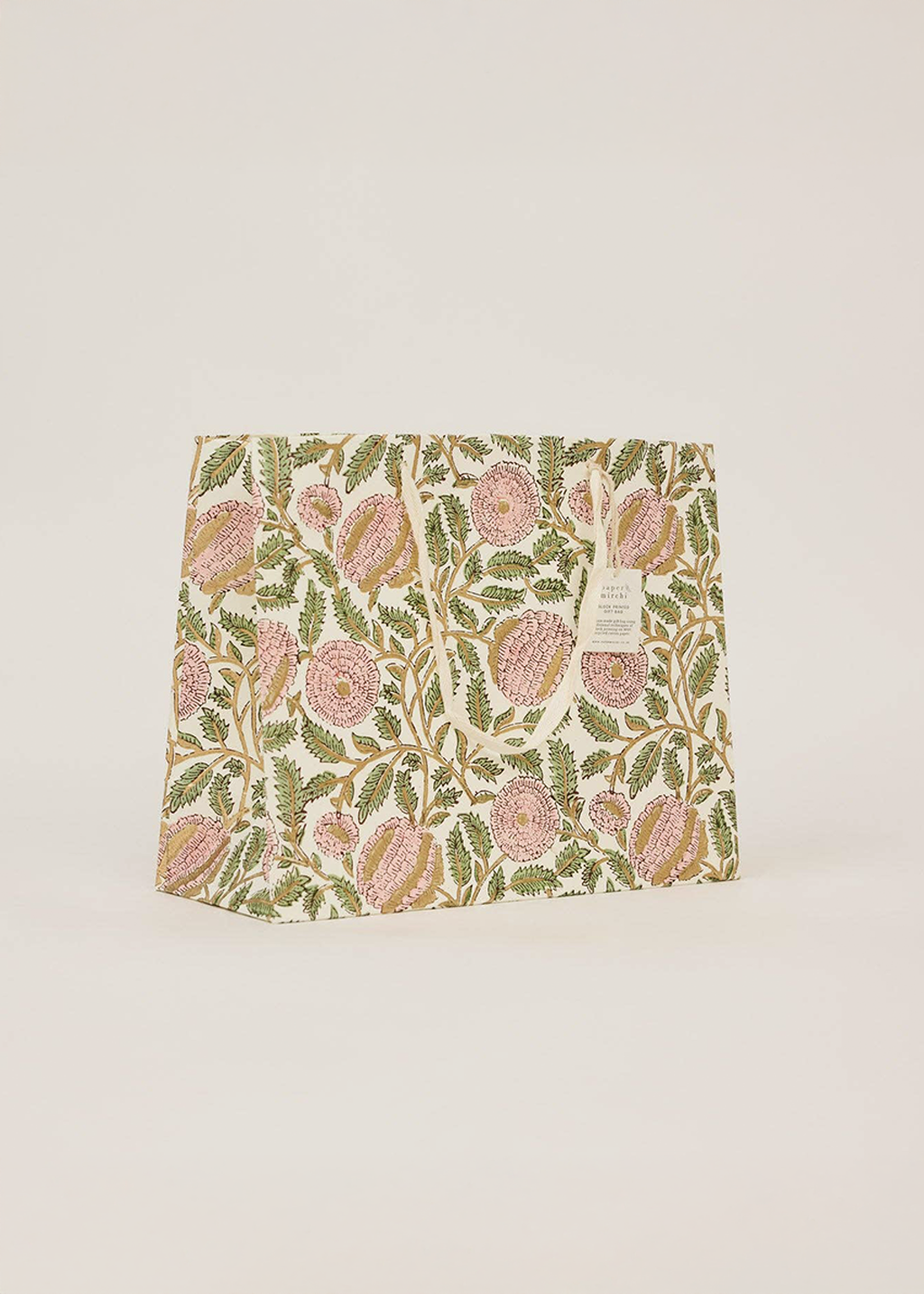 Block Print Gift Bag |  Blush Refresh (L)