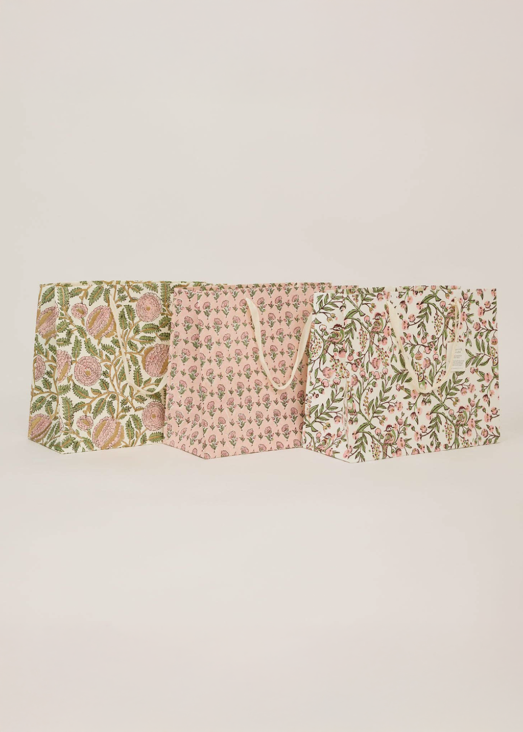 Block Print Gift Bag |  Blush Refresh (L)