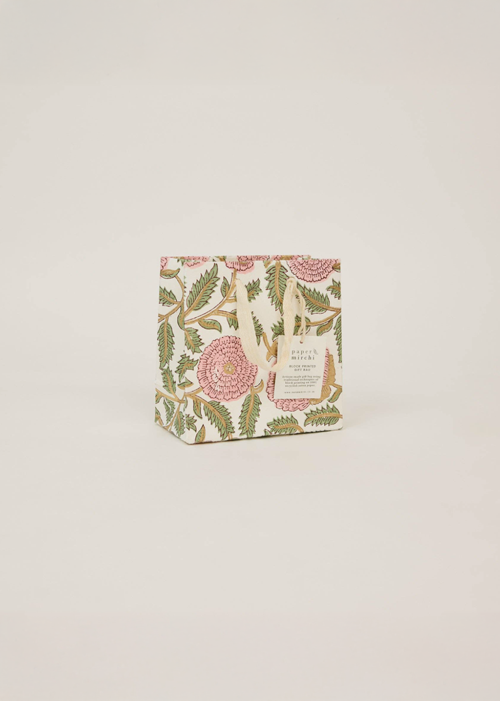 Block Print Gift Bag | Blush Refresh (S)