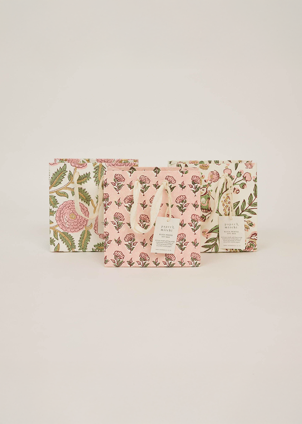 Block Print Gift Bag | Blush Refresh (S)