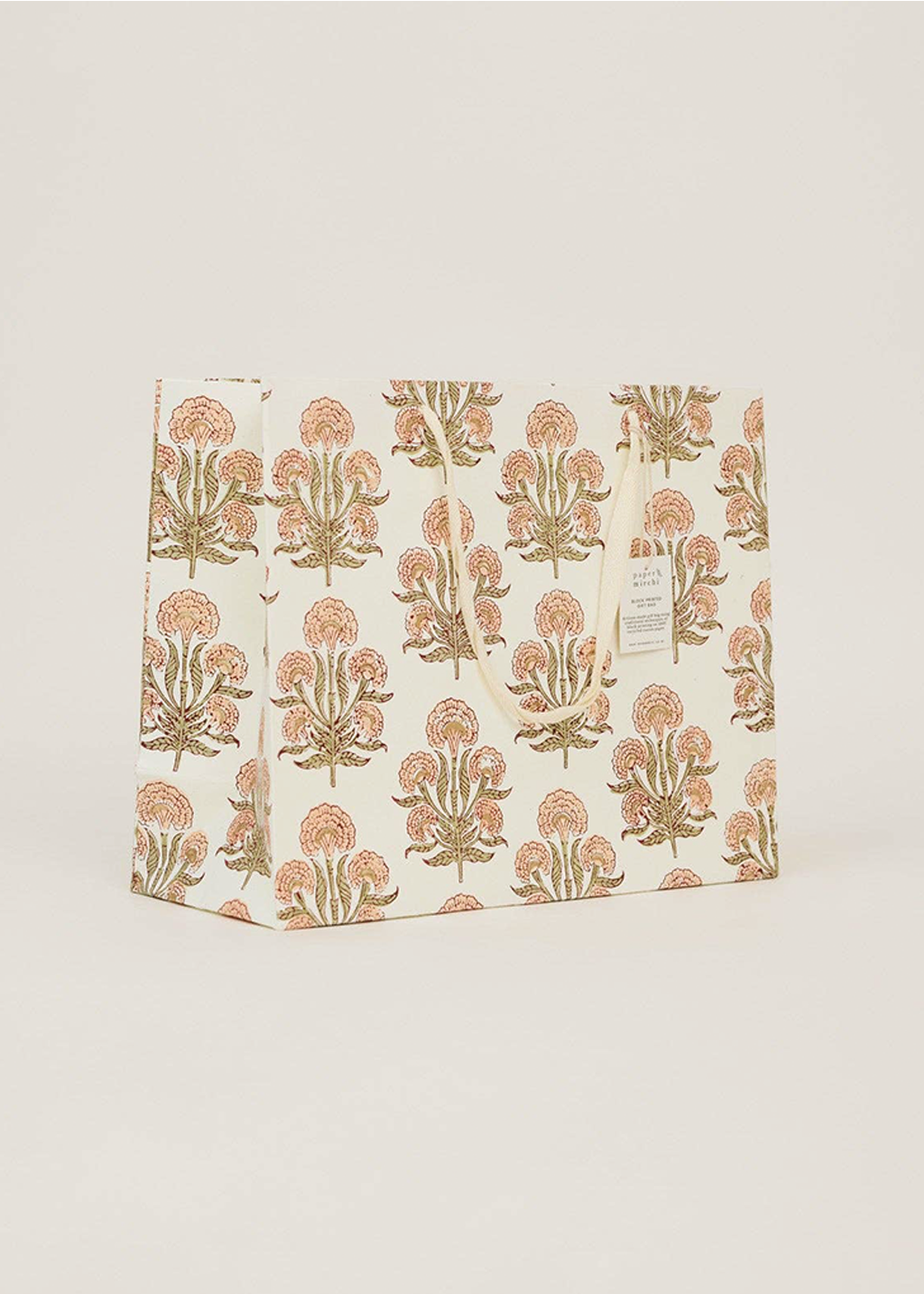 Block Print Gift Bag | Terracotta (L)