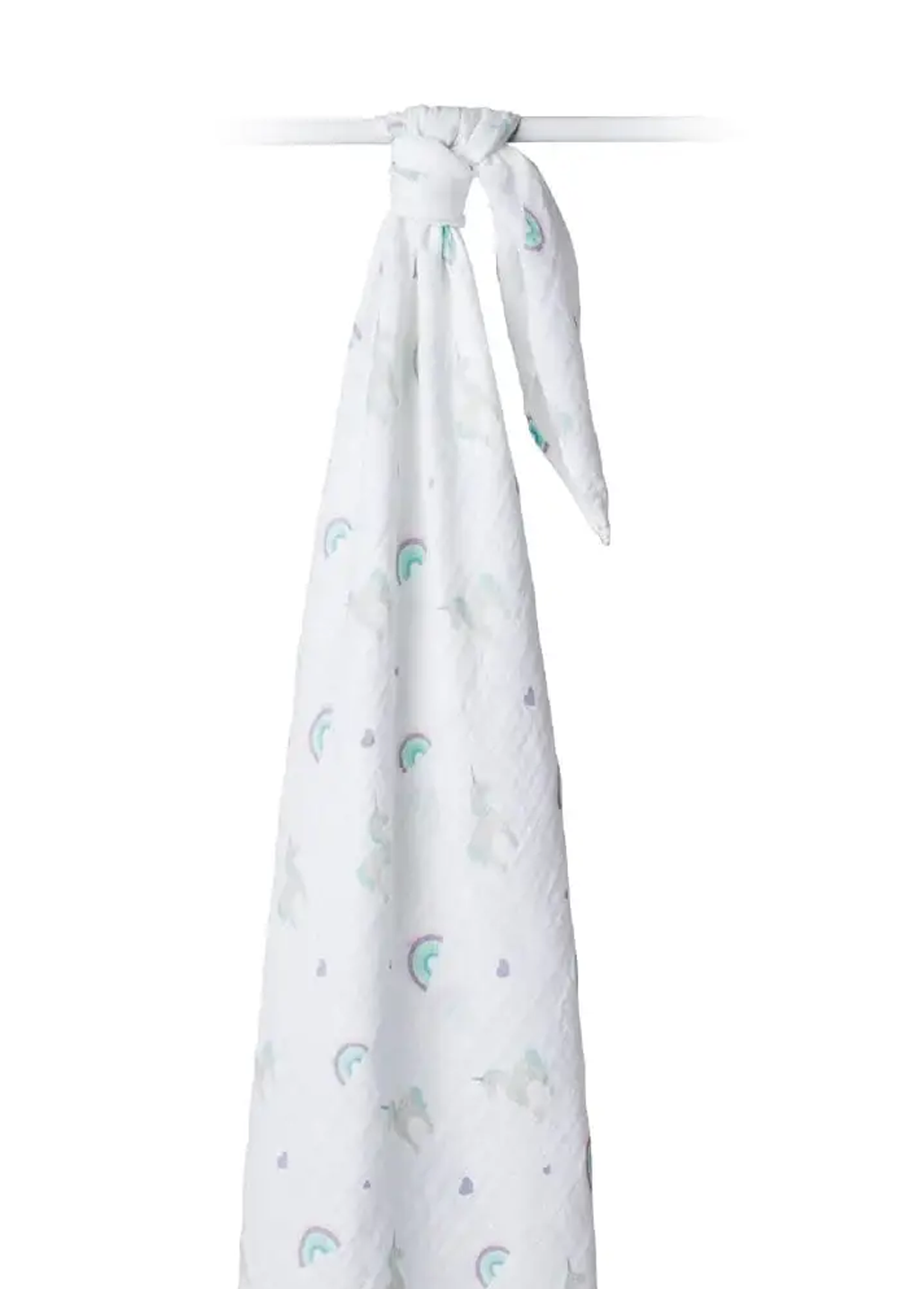 Cotton Muslin Swaddle Blanket | Rainbows & Unicorns