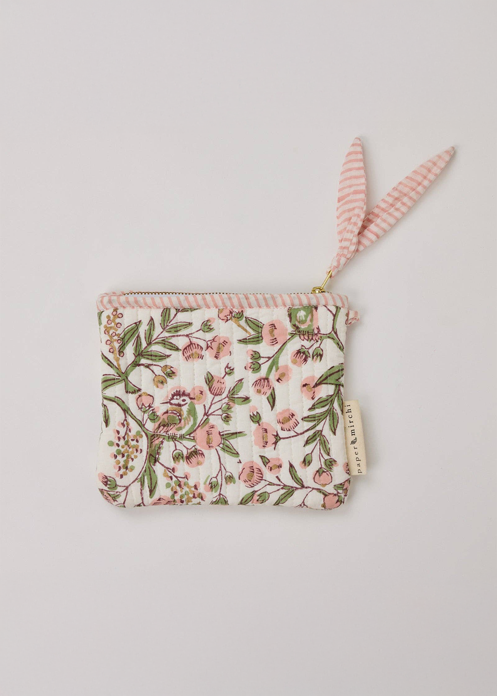 Cotton Zip Pouch Blush | Song Birds (M)