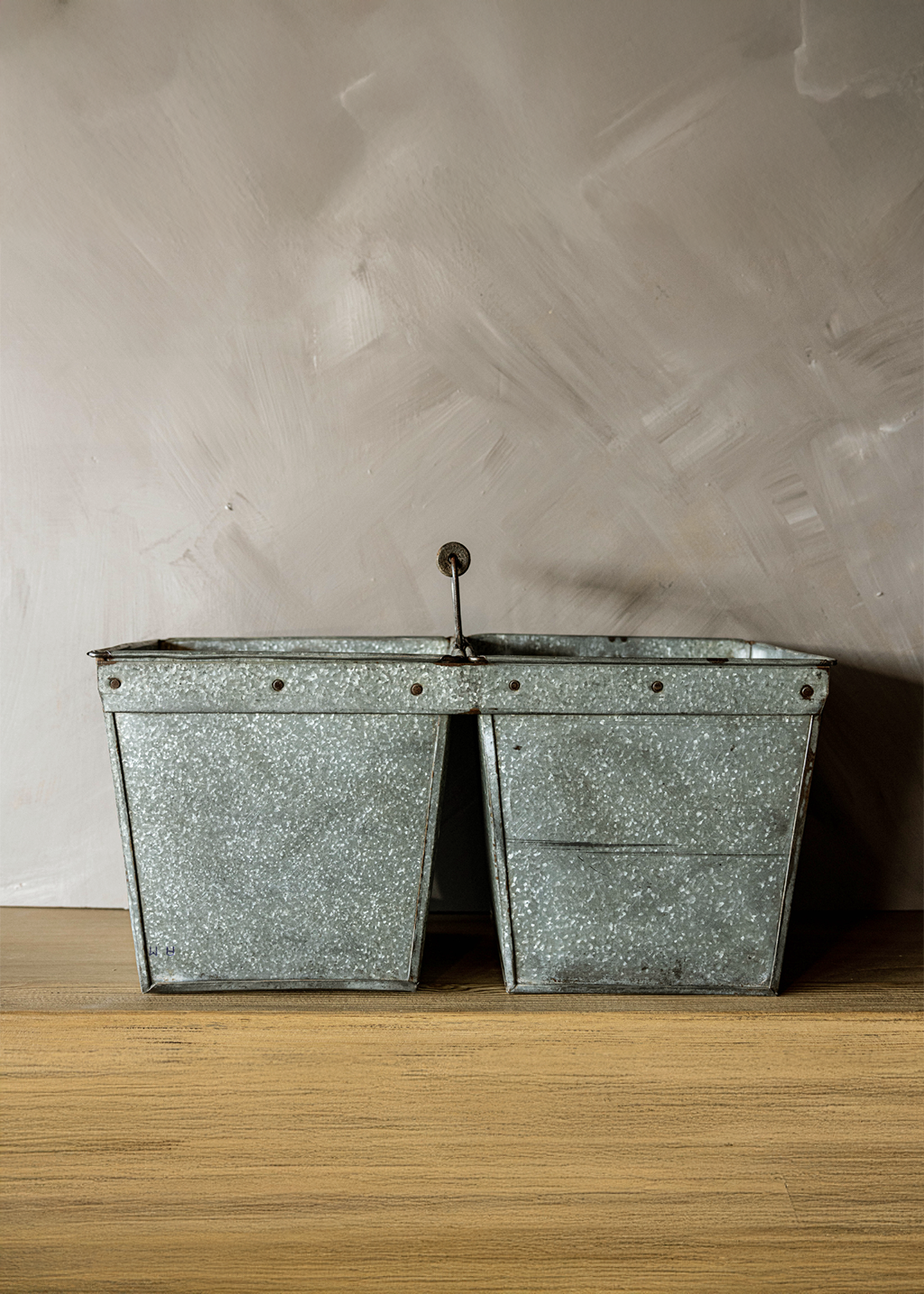 Dual Iron Handle Tray Buckets