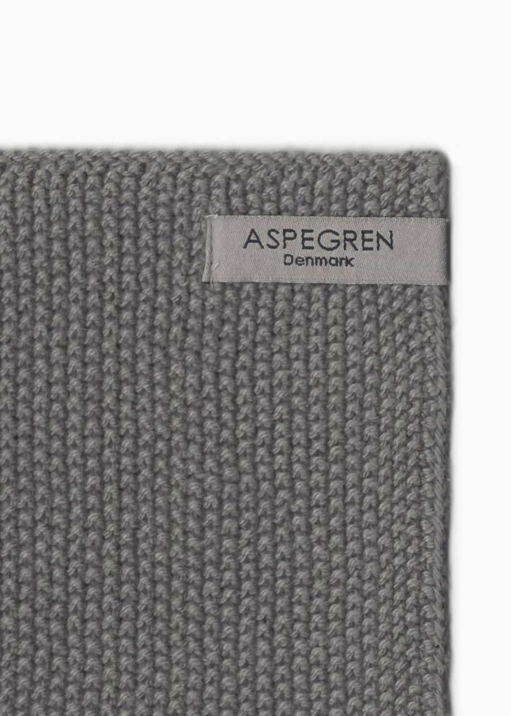 Aspegren Denmark 3242- Knit Dishcloths | Solid Gray 2pc
