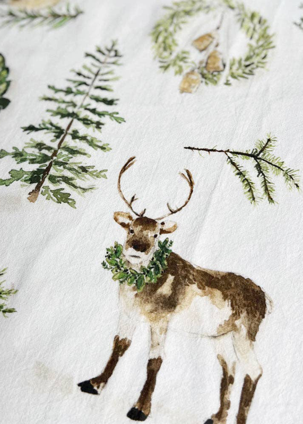 Evergreen Christmas Tea Towel