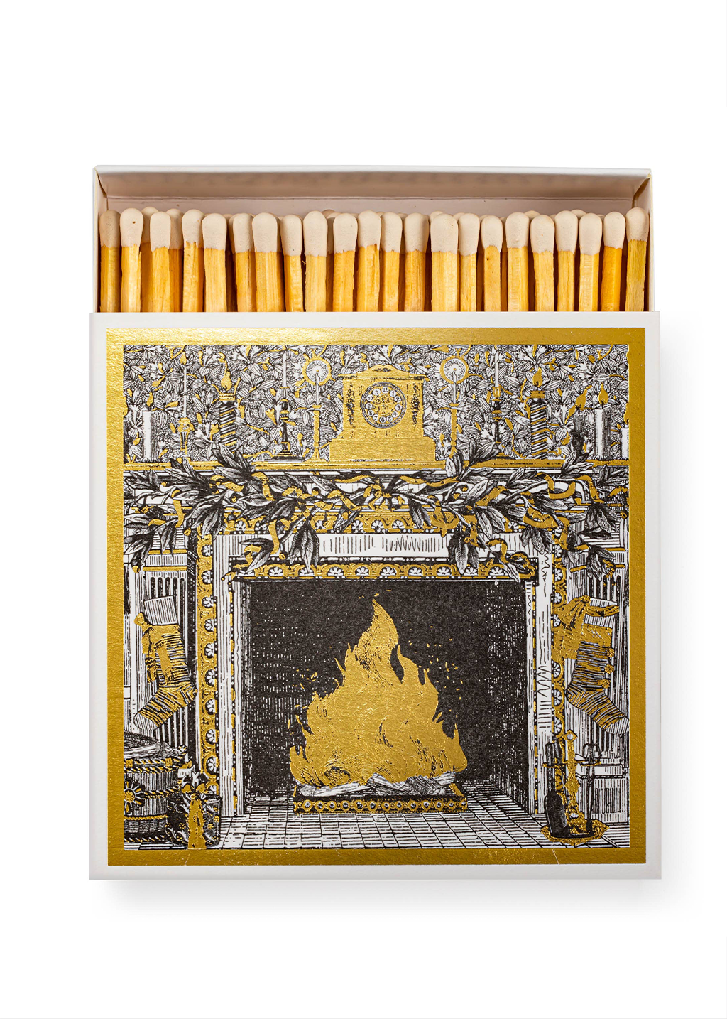 Fireside Square Christmas Matchbox