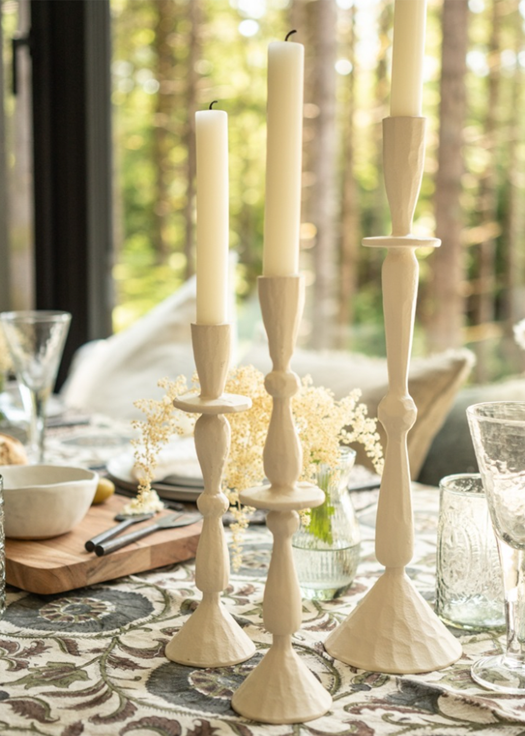 Imani Candle Holder M | Ivory