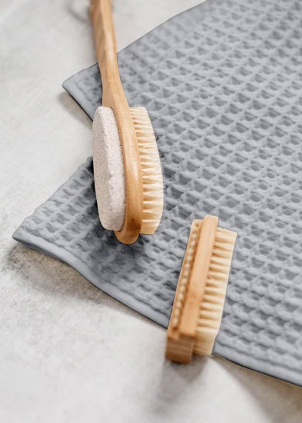 Jacki Waffle Guest Towel | Light Grey