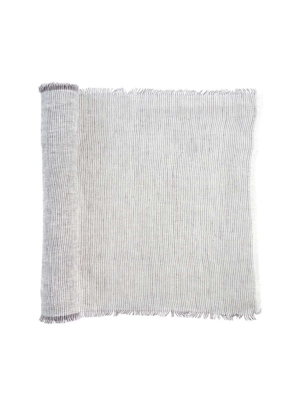 Lina Linen Runner | Grey Stripe