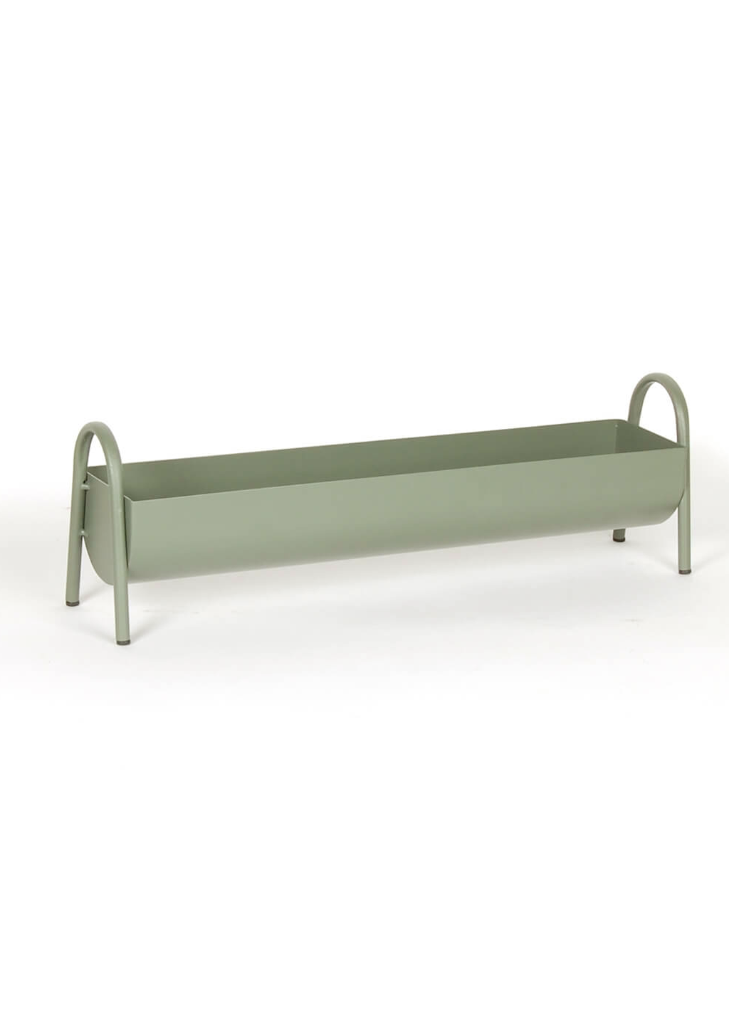 Long Green Metal Trough