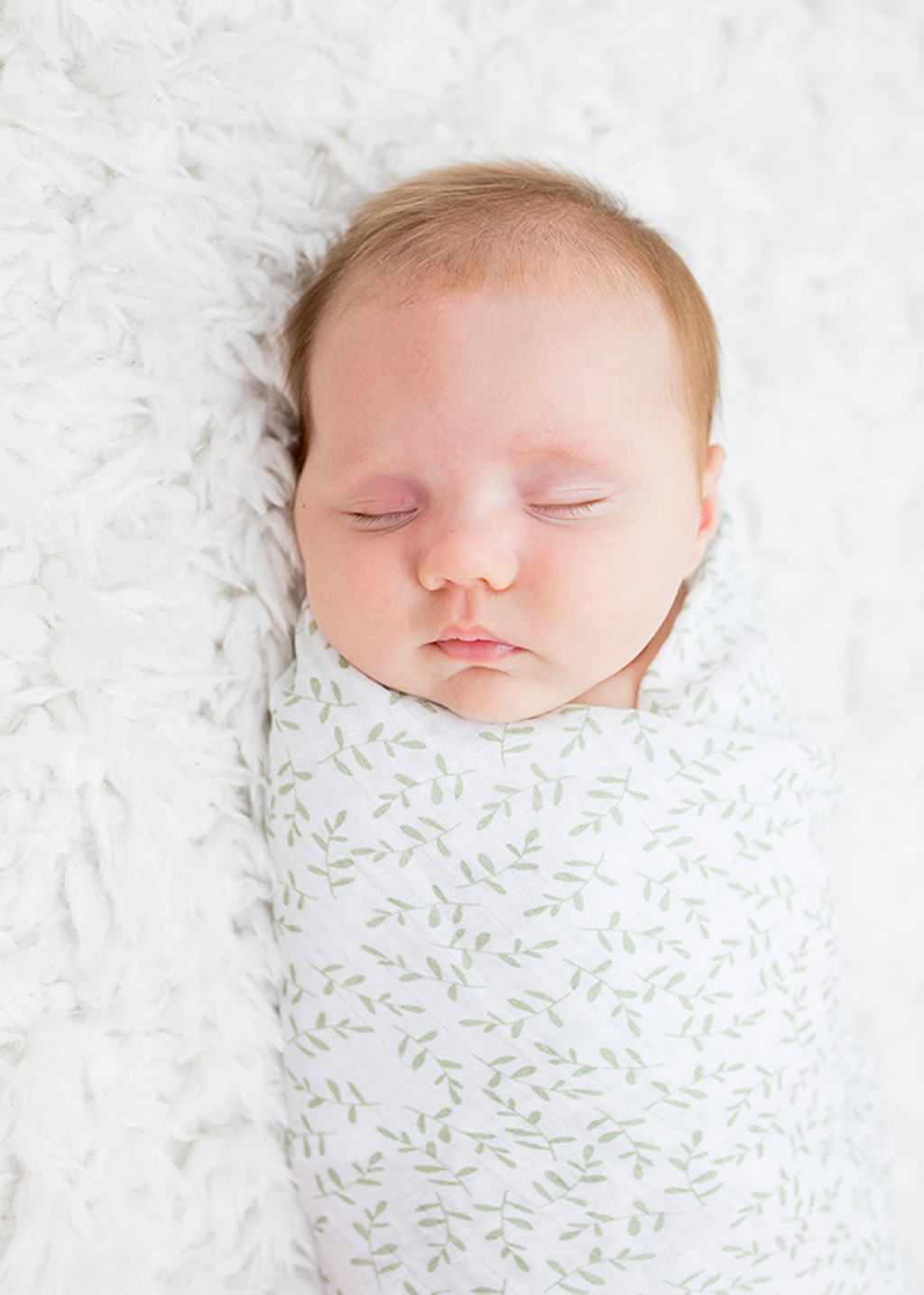 Muslin Cotton Swaddle Blanket | Greenery