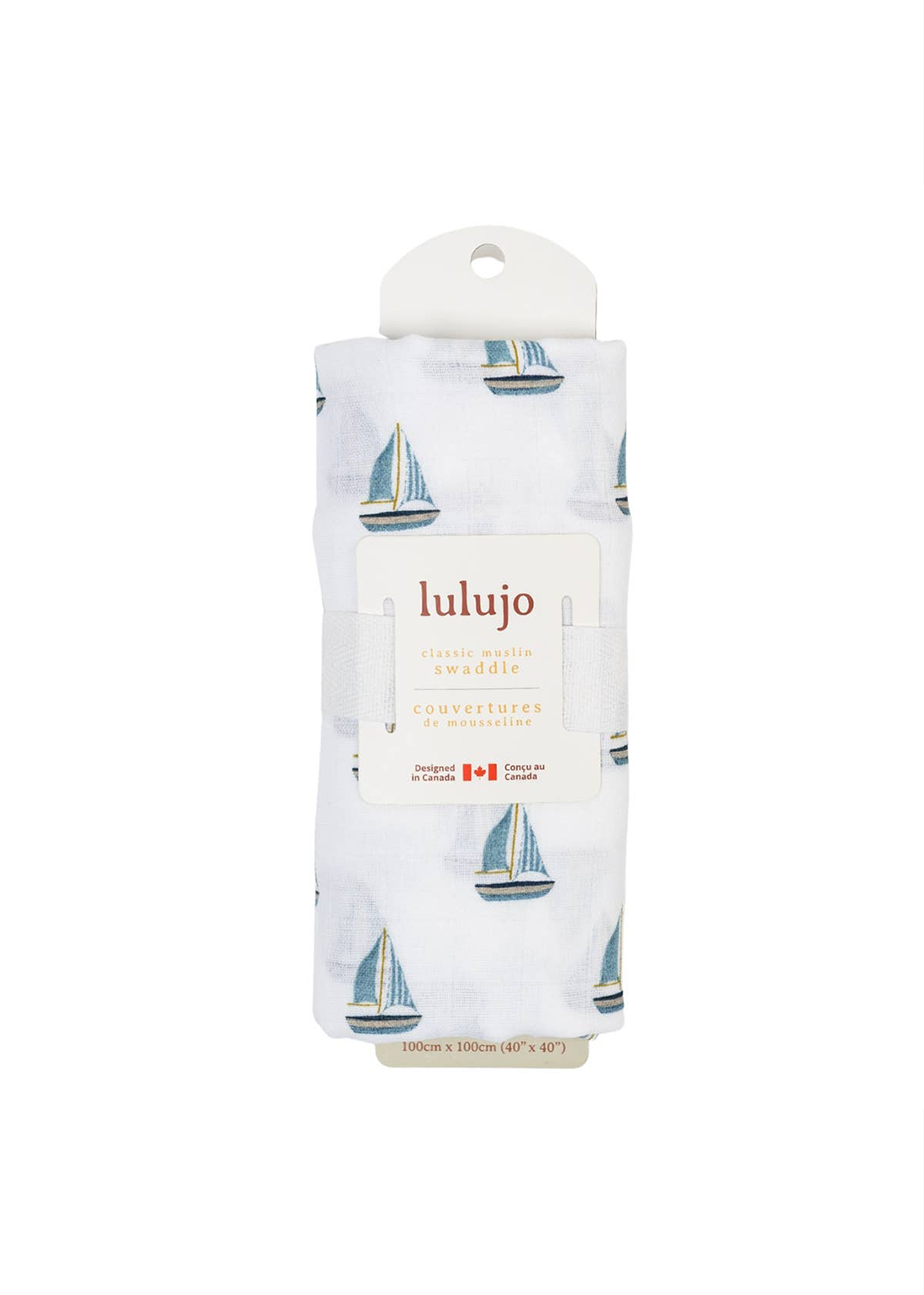 Muslin Cotton Swaddle Blanket | Sailboats