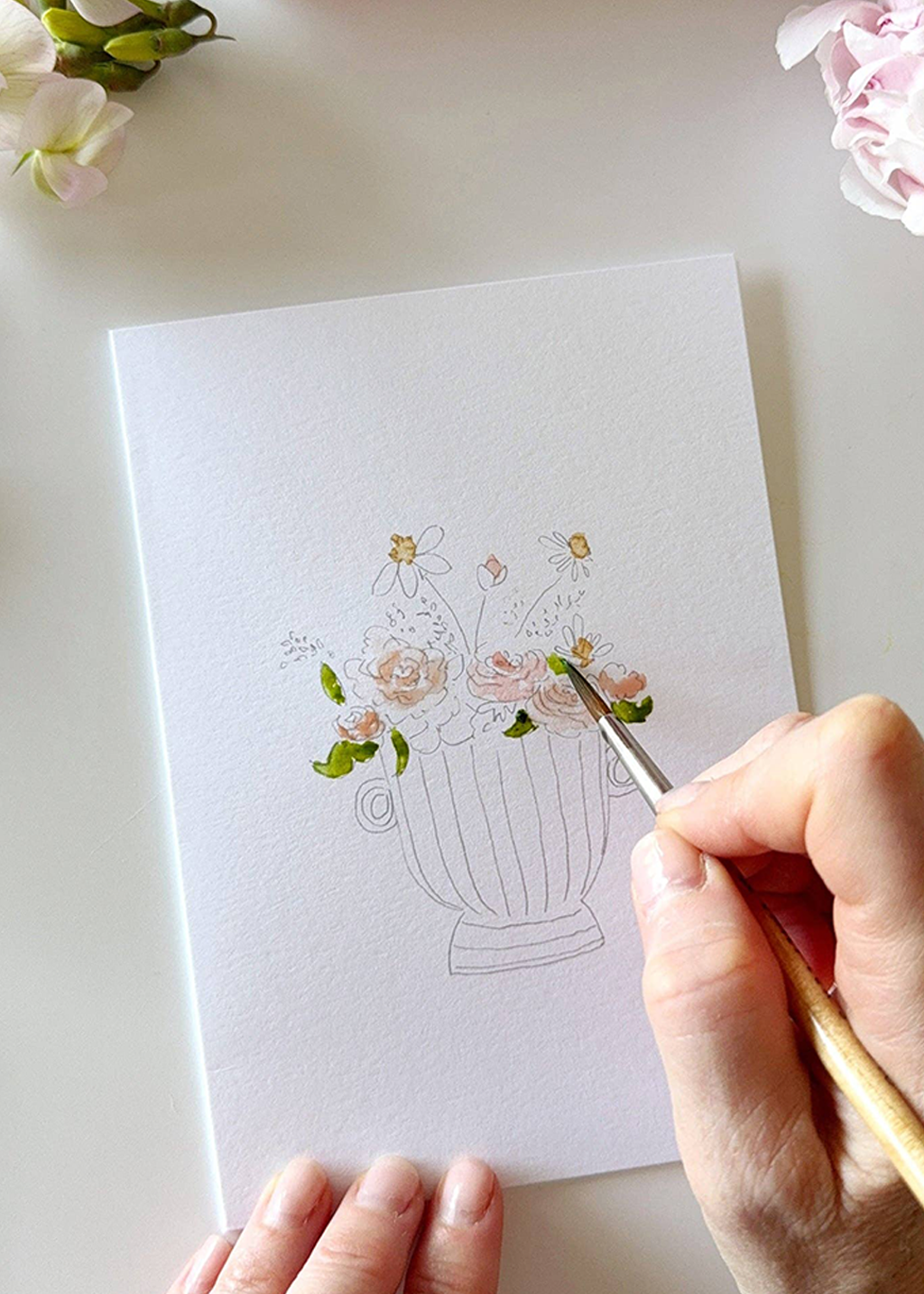 Paintable Notecards | Bouquets