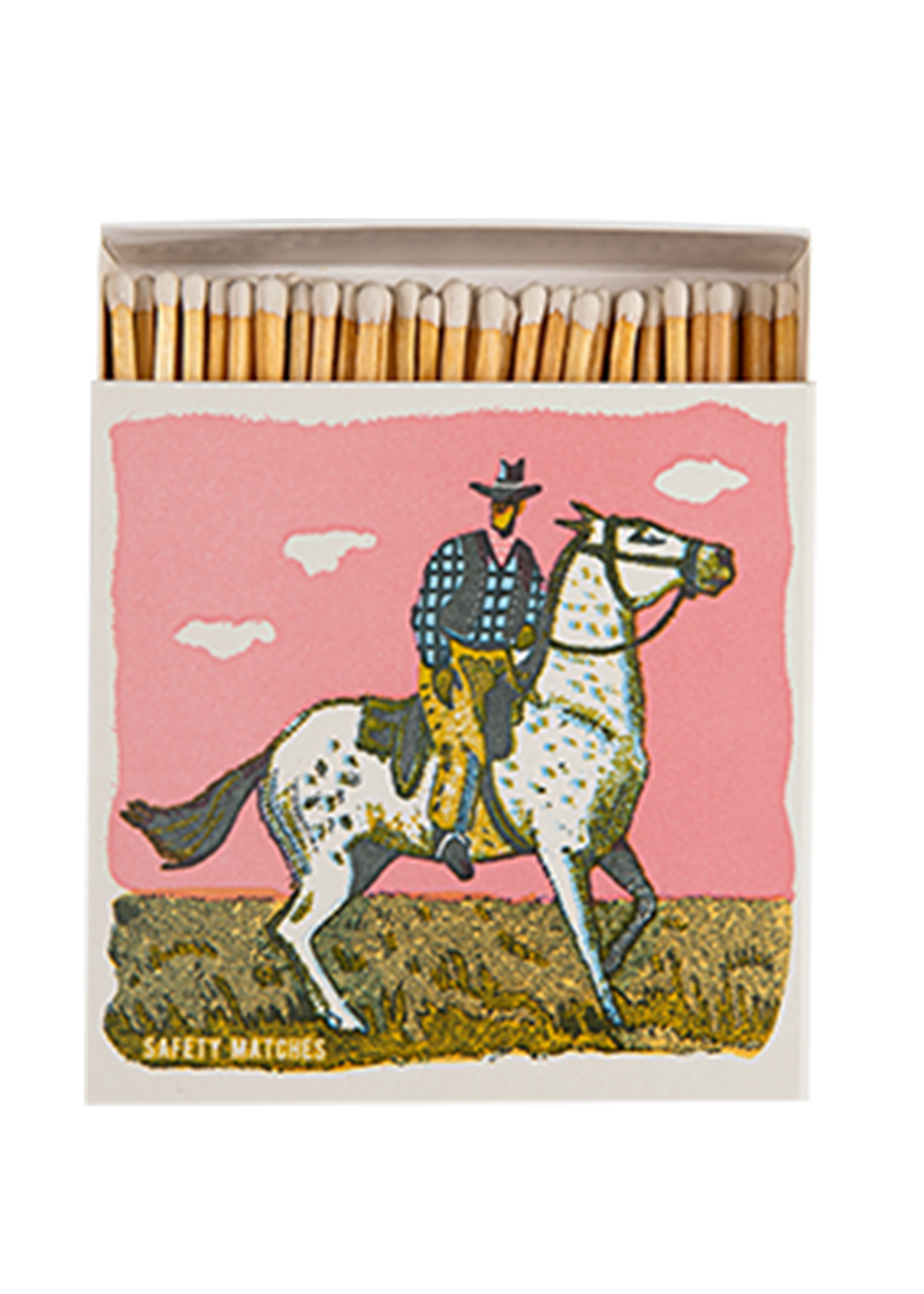 Pink Cowboy Square Matchbox