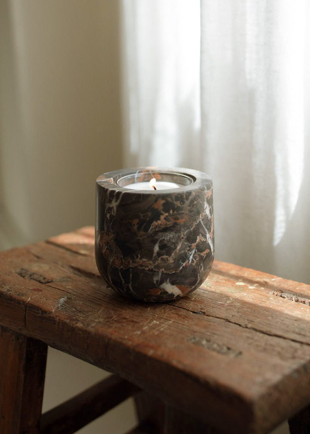 Portoro Marble Refillable Vessel & No.00 Candle