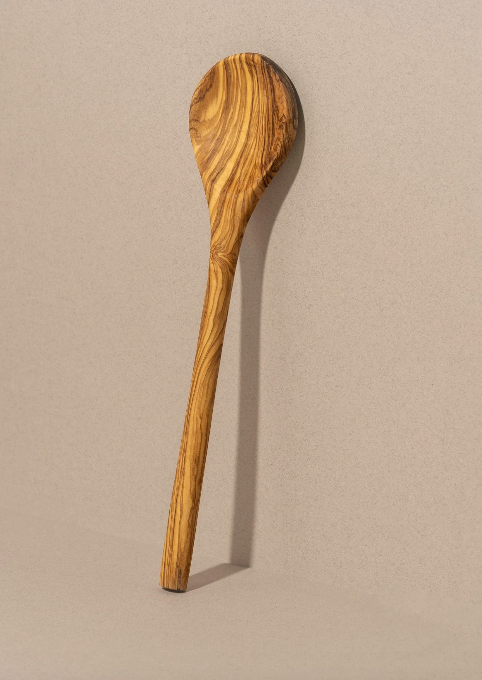 Round Olive Wood Cooking Spoon - Medium