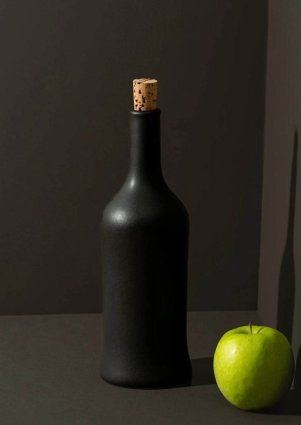 Stoneware Olive Oil Dispenser - Brutto 21oz. |  Matte Black