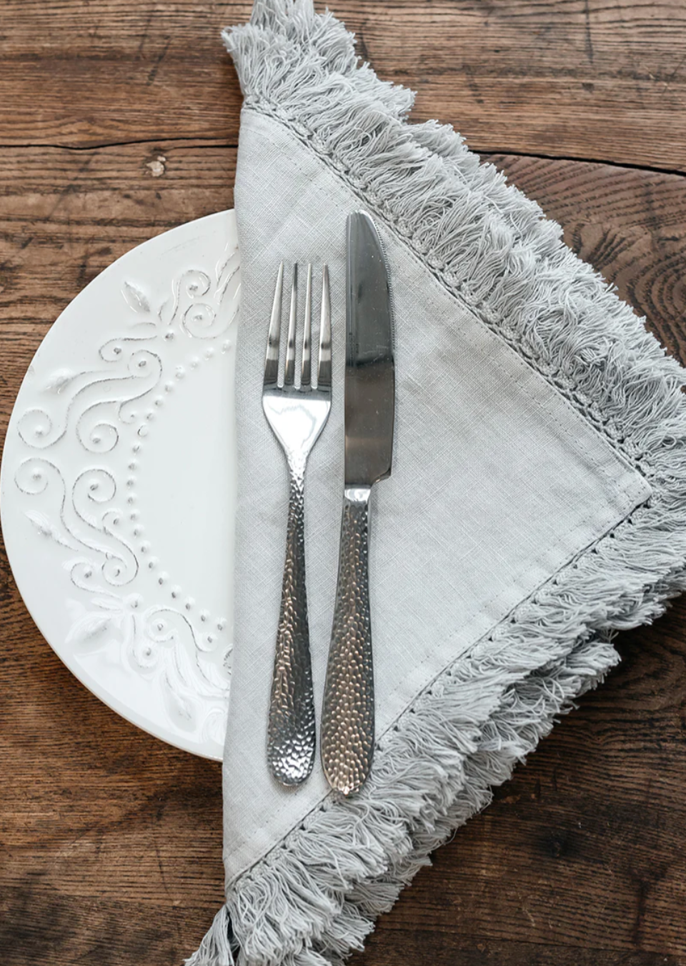 Artisan Linen Napkin | Light Stone