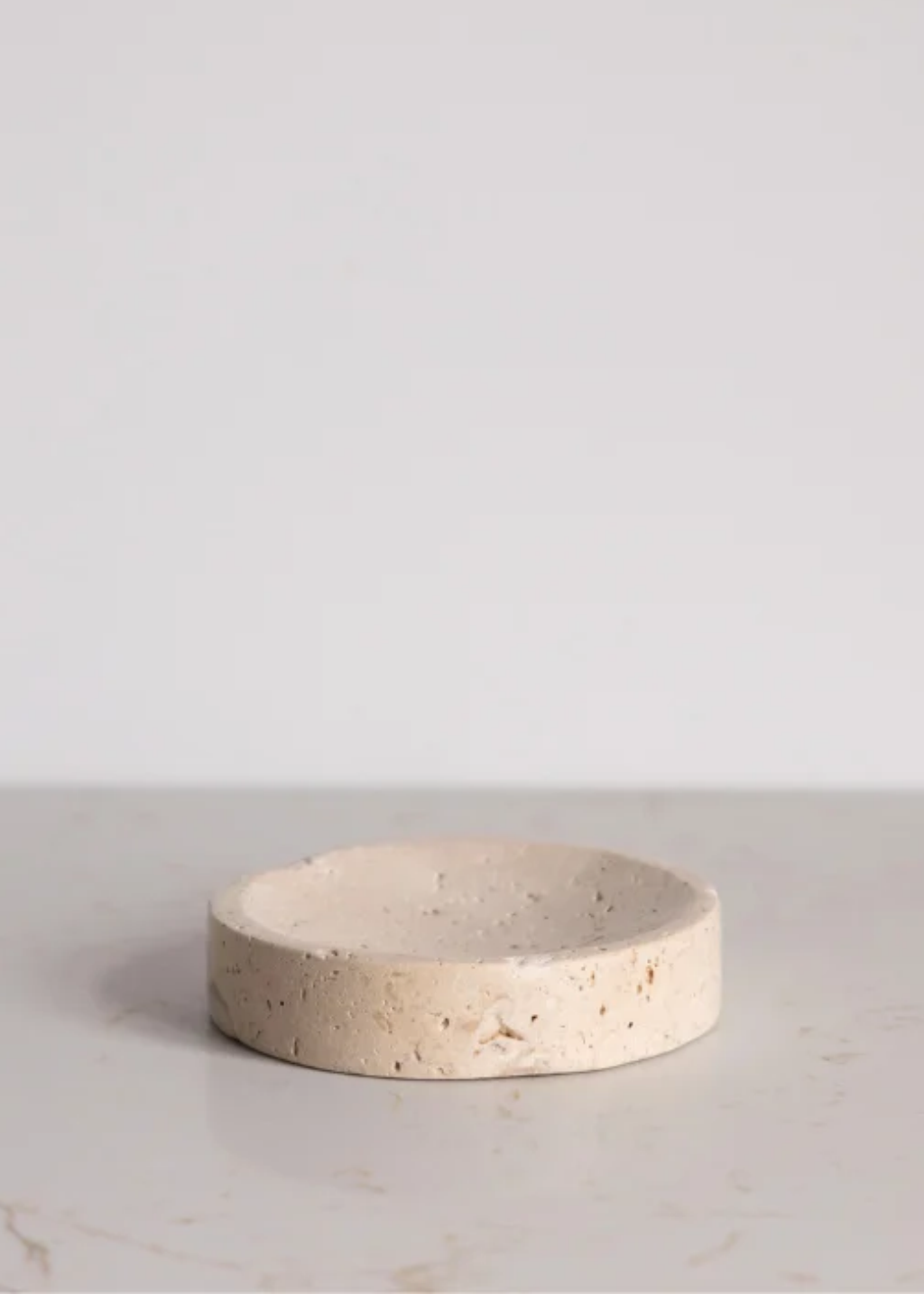 Beige Travertine Soap Dish