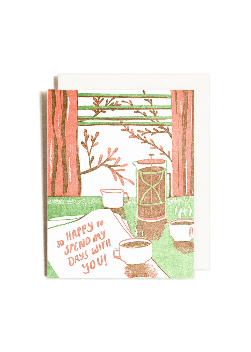 Letterpress Card | So Happy Coffee love